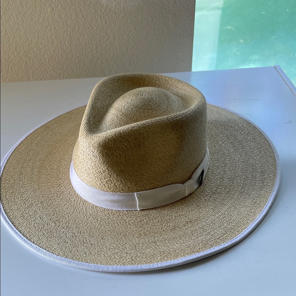 Brixton wide brim straw hat size medium - Picture 2 of 5